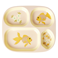 Goldfish Print Kids 4 Room Melamine Plate Rice DK